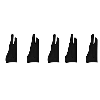 10 Pack Artist Mănuși Pentru Tableta De Desen Digitale Mănuși Cu Două Degete Îngroșa Respingere Mănușă Pentru Grafica Pad (S)