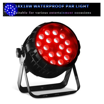 18x12W/18x18W RGBWA+UV 6 in 1 cu LED rezistent la apa Zoom Par Light DMX Controlate de DJ Petrecere, Disco Bar Efectul Proiector de Lumină în aer liber