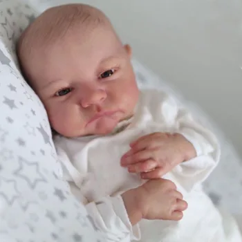 19inch Levi Renăscut Păpușă de Cârpă Moale Corpul de Silicon Nou-născutului Baby Doll 3D Tonul Pielii Vene Vizibile Real lalive Bebe Păpuși Cadou
