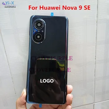 1buc Spate de Sticlă Capacul din Spate Cu Lentilă aparat de Fotografiat Pentru Huawei Nova 9 SE Bateriei Ușa din Spate Capacul Carcasei Caz Cu Ahesive