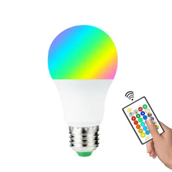 1~5 BUC Lampa LED 3W 5W 10W 15W E27 RGB Bec LED Estompat Fiolă LED Lumini Inteligente Pentru Casa de Vacanță Decorare Cu Control de la Distanță