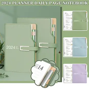 2024 Planificator De Zi Cu Zi Pagina Notebook Rindea Jurnalul Pentru Studenți Rechizite Școlare Papetărie Kawaii Agenda Planner Jurnal Programe De