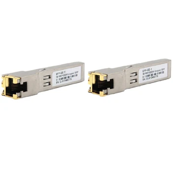 2X SFP Module RJ45 Switch Gbic 10/100/1000 Conector SFP Cupru RJ45 SFP Module Gigabit Ethernet Port