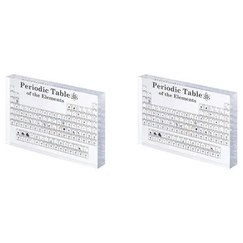2X Tabelul Periodic Cu Reale Elemente de Interior, Elemente Reale Tabelul Periodic, Tabla Periodica Con Elementos Reales