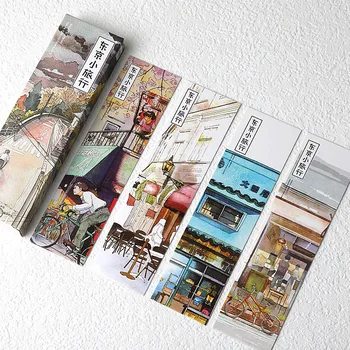 30 Buc/Set de Călătorie Tokyo Serie Marcaj Hârtie DIY Japonez de Mână-Pictat Peisaj Carte Markeri Cadou de Papetărie