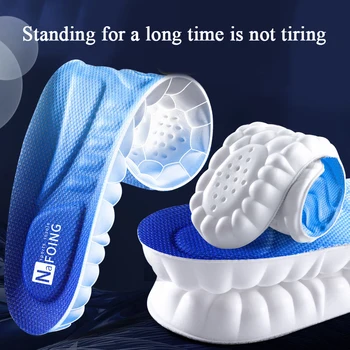 4D Latex Memorie Spuma Brant Pentru Femei, Bărbați Picior de Sprijin Pantofi Tampoane Respirabil Ortopedice Sport Branț de Picioare de Îngrijire a Introduce Perna