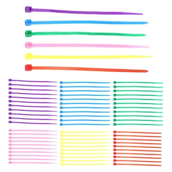 600 de Piese (100 Per Culoare) Mici, Colorate cu Fermoar Legături 4Inch Multicolor cu Fermoar Legături Pentru Decorarea Plasă Ghirlanda Consumabile