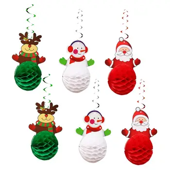 6Pcs Crăciun Agățat Decoratiuni Ornamente pentru Semineu Ghirlanda Festival