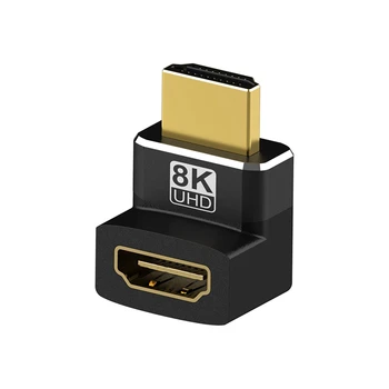 8K -Compatibil Grade-Unghi Adaptor Compatibil sex Masculin La Feminin Cot Conector HD Extensie Conector