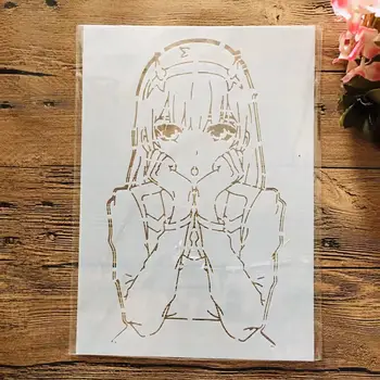 A4 29cm Anime Zero Doi Dragă În FranXX DIY Stratificare Sabloane Pictura Album de Colorat Grava Album Decor Șablon