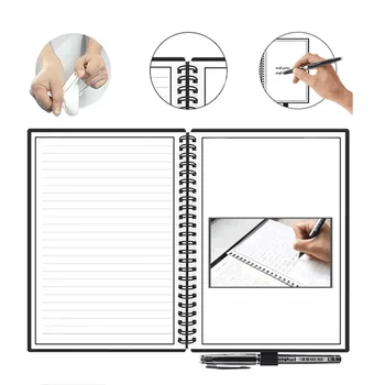 A4/A6 Dimensiunea Inteligent Reutilizabile Poate Fi Ștearsă Notebook Cuptor Cu Microunde Val Nor Șterge Notepad Notă Pad Căptușite Cu Pix Economisi Hârtie