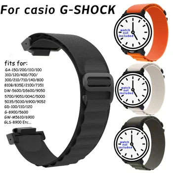 Alpine Bucla Curea de Ceas Pentru Casio G-SHOCK GA-110 800 GD100 G8900 GW-M5610 6900 Trupa 16mm Nailon tesatura Tesatura Watchband Brățară