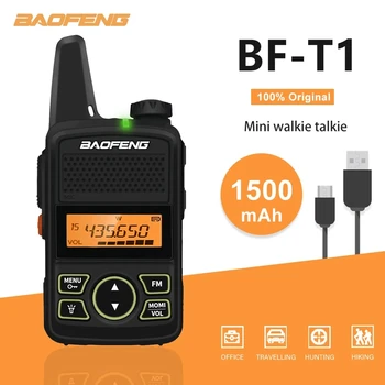 Baofeng Mini Walkie Talkie BF-T1 UHF 400-470MHz Portabil 5W Două căi Radio1500mAh 20CH de Emisie-recepție Walkie Talkie Pentru Copii Cadouri