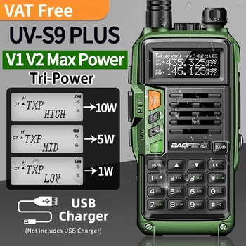 Baofeng UV-S9 PLUS V2 10W High Puternic VHF/UHF Rază Lungă de Două Fel de Radio Emisie-Receptie CB Ham Radio Portabil cu UV-5R pentru Vânătoare