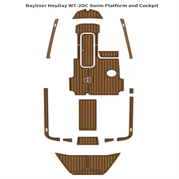 Bayliner Glorie WT-2DC Platforma de Înot Pilotaj Barca EVA Punte din lemn de Tec Etaj Pad Mat