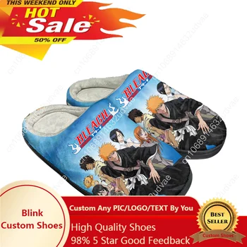 Bleach Kurosaki Ichigo Acasă Bumbac Personalizate Papuci Mens Sandale Femei Pluș Dormitor Casual Incalzi Pantofii Termică Papuci De Casă