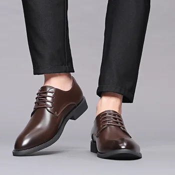 Bărbați Respirabil Piele Pantofi Negru din Piele Moale Fund Moale de Primăvară și Toamnă, cel Mai bun Om de Afaceri pentru Barbati Pantofi Casual Uzura Formale