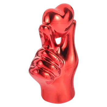 Ceramica Gest Statuie cu un Gest Inima Figurina Ceramica Gest Statuie