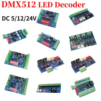 DC5~24V DMX512 3CH 4CH 6CH 8CH 12CH 18CH 24CH 27CH Controler cu LED-uri Tensiune Constantă Anod Comun Decodor Dimmer Pentru Led-uri Lumini