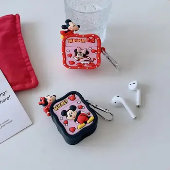 Disney 3D Mickey Minnie Mouse Bluetooth Cască Protecție Acoperă pentru Airpods Pro2 Pro 1/2 3 Desene animate Silicon pentru Căști Caz