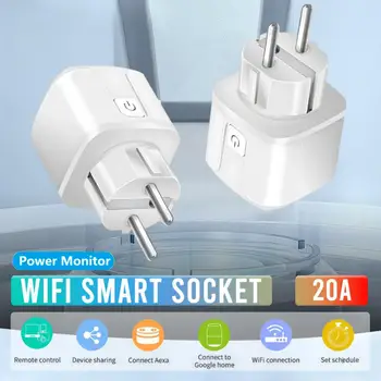 EWelink WiFi Smart Socket 20A UE Smart Plug Cu Putere de Monitorizare Funcție de Distribuție, Alexa Start Google Yandex Alice SmartThings