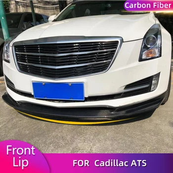 Fibra de Carbon Auto prelungire Bara Fata Spoiler pentru Cadillac ATS Standard 2014-2017 Față, Buze, Bărbie Șorț Protector Guard Repartitoare