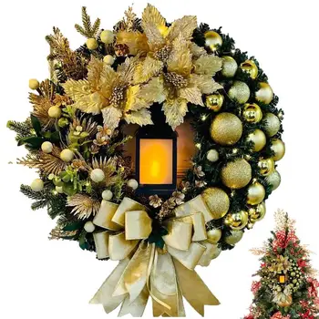 Fără Fir Artificial De Crăciun Coroană De Flori Artificiale Ghirlanda De Craciun Decor De Lungă Durată Artificiale De Vacanță Coroană De Flori Pentru Balcon