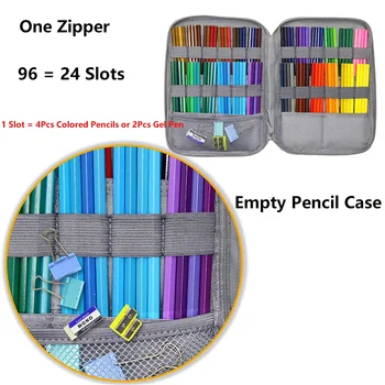 Geanta 96/192 pentru Elevii de Papetărie Panza Portabil de Culoare Sloturi Pen Acuarelă, Creion Caz Școală de Depozitare Consumabile