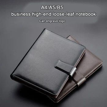 (Gratuit Logo Gravură) A4/A5/B5 din Piele volante Notebook-uri, intalniri de Afaceri Minute, Elev Subiect Notebook-uri, Jurnale