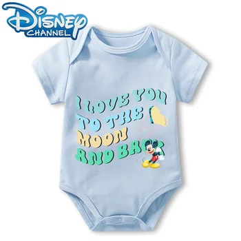Haine pentru copii Body pentru Nou-născut Salopeta Baieti Fete Disney Mickey Mouse Scurt Mâneci Romper Onesies 0 La 12 Luni