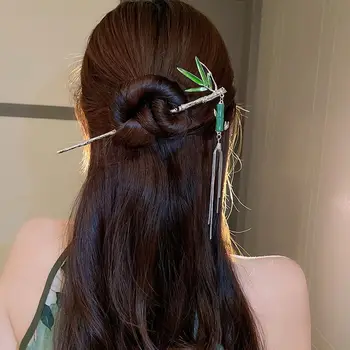 Hanfu Stil Ramură Moț De Păr Stick Frunze Fată Agrafe De Par Frizură Păr Împletit Clip Femei Elegante, Retro Furca De Păr Retro Articole Pentru Acoperirea Capului