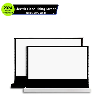 Home Cinema Alb Cinema Electric Pop-Up Automat Podea, Ridicându-Proiector, Ecran Cu Voce/ APP/ Declanșare/de Control de la Distanță