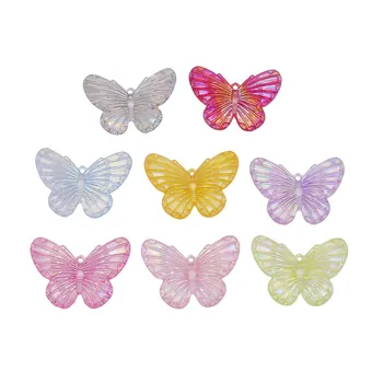 Julie Wang 10BUC Plastic Fluture Farmecul Culori Aleatorii Animale Insecte Pandantiv Colier Brățară Bijuterii Accesorii