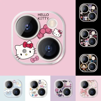 Kawaii Hello Kitty Iphone Desene animate Lentile de Film pentru Iphone14 13 12 11 Plus Max Pro Maxpro Xr Xs Protecție Inel pentru Camera din Spate Obiectiv