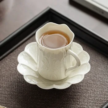 Lemn de Frasin de Cafea Si Farfurie Set de Înaltă calitate Rafinat Acasă Ceramice Master Singură ceașcă Chineză după-Amiază de Ceai Ceașcă de Ceai