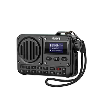 MLOVE BV800 Super-Difuzor Portabil Bluetooth cu Radio FM,Ecran LCD, Antena, Intrare AUX, USB Disk, TF Card, MP3 Player