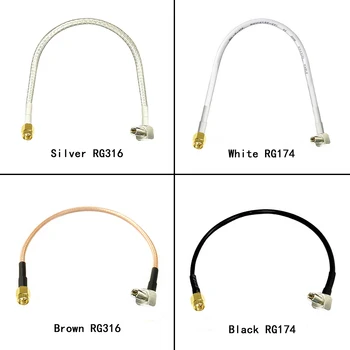 Modem de Cablu Coaxial TS9 de sex Masculin Unghi Drept Comutator SMA Male Conector RG174, RG316 Cablu 15cm Adaptor Nou