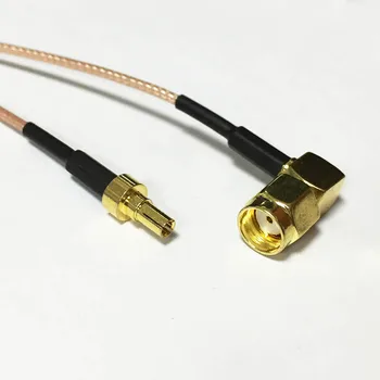 Noul Modem fără Fir de Sârmă RP-SMA Male Plug Unghi Drept Comutator CRC9 de sex Masculin Conector RG178 Cablu 15CM 6