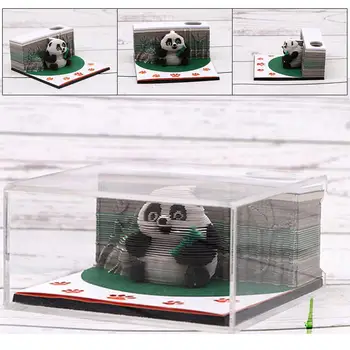 Panda 3d Art Notepad Hârtie Memo Pad Drăguț Notă Note de Hârtie 3d Tampoane Bloc Lipicios Cadouri Copii Panda Note P2c8