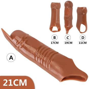 Penis Inele Penis Mâneci Sex Shop Penis Extender Reutilizabile Prezervativ Adult Produse Jucarii Sexuale pentru Bărbați Intarziere Ejaculare
