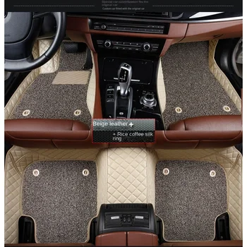 Personalizate dublu strat masina floor mat covor potrivit pentru Cadillac XT4 2018-2023 XT5 XT6 6 7 locuri XTS accesorii de interior