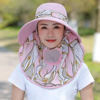 Pălărie, Îmbrăcăminte, Accesorii Pescuit, Drumeții Capace de Flori în aer liber Imprimare Găleată Pălărie de Vară Protectie UV Femei Pălărie de Soare Cu Clapa Gât