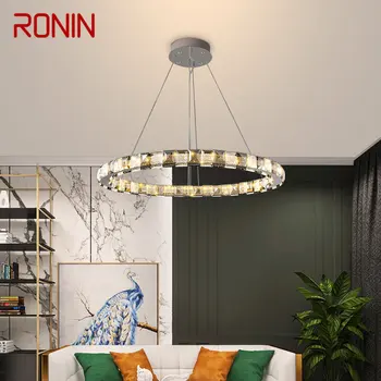 RONIN Moderne de Cristal Lampă de Pandantiv Rotund Inele LED de Creatie de Lux Candelabru Lumina Decor Pentru Living Dining Dormitor