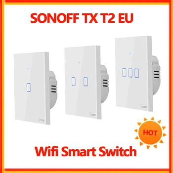 Sonoff TX T2 UE 1 2 3 Gasca WIFI Smart Switch Smart Home Telecomanda 433 RF Perete Touch Timer intrerupator Lucra cu Alexa