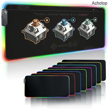 Taste de Artă Extins Mouse Pad RGB Jocuri Tampoane de Birou Mousepad LED Anti-alunecare Pad XXL Masă Covor Calculator Gamer Viteza Birou Mat