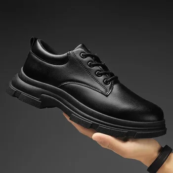 Toamna Pantofi pentru Bărbați 2023 Nou Sport Barbati Casual Britanic Pantofi Negri din Piele de Muncă Versatil de Afaceri Formal Pantofi de Moda