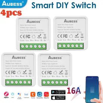 Tuya 16A Zigbee 3.0 Smart Switch Module Hub Gateway Smart Home Automation 2 Modul de Control Pentru Smartlife Alexa Google Acasa Alice
