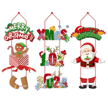 Ușa De Crăciun Cuier Usor De Hârtie Xmas Copac Agățat Ornamente De Crăciun Decor Pentru Acasă Partid Interioară În Aer Liber