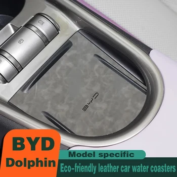 Ușa de la mașină Slot Pad Apă Coaster Cutie de Depozitare Non-alunecare Mat Decor Interior Proteja Capacul Pentru BYD Delfin