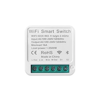 Wifi MINI Smart Switch16A 2-way Switch-uri Compatibile Modulul de Voce de la Distanță de Control Cu App Alexa Acasă